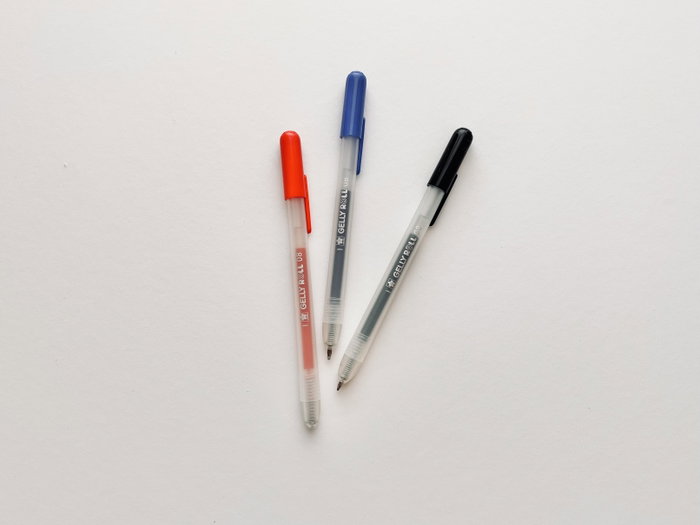 Sakura Gelly Roll Retractable Classic Bolígrafo de Gel Azul, Rojo y Negro Sakura Gelly Roll Retractable Classic Bolígrafo de Gel Azul, Rojo y Negro